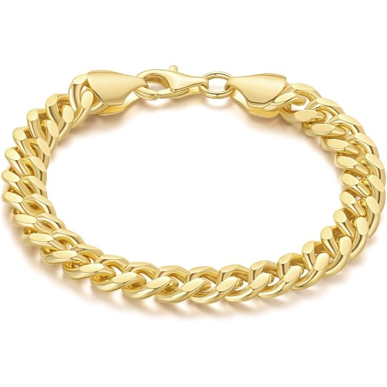 Gold Chain Bracelet For Men Dainty Gold Bracelet Bold Gold Chain Bracelet Cuban Link Bracelet for Men 6.5'' 7'' 7.5'' 8'' 8.5''