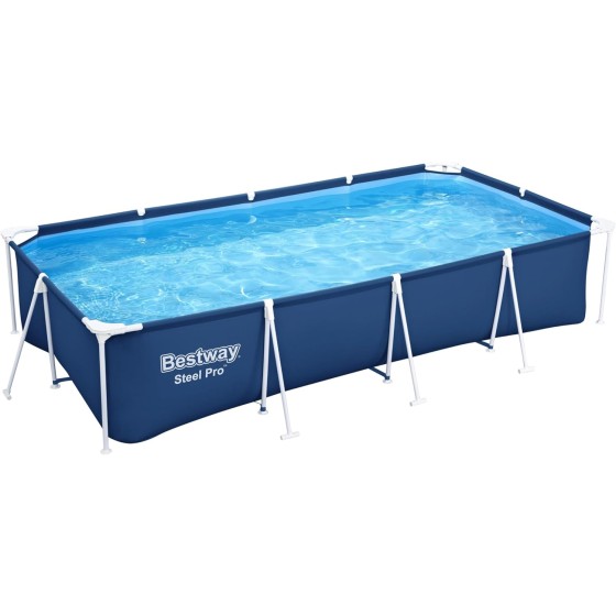 Bestway Steel Pro Swimming Pool | Above Ground Rectangle Paddling Pool, 13'1"